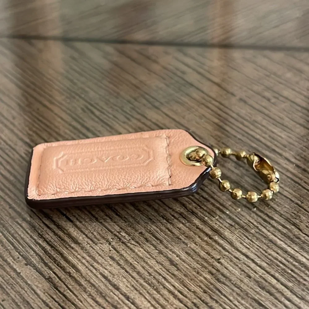 Vintage Coach Light Peach or Flesh Colored Mini Hangtag